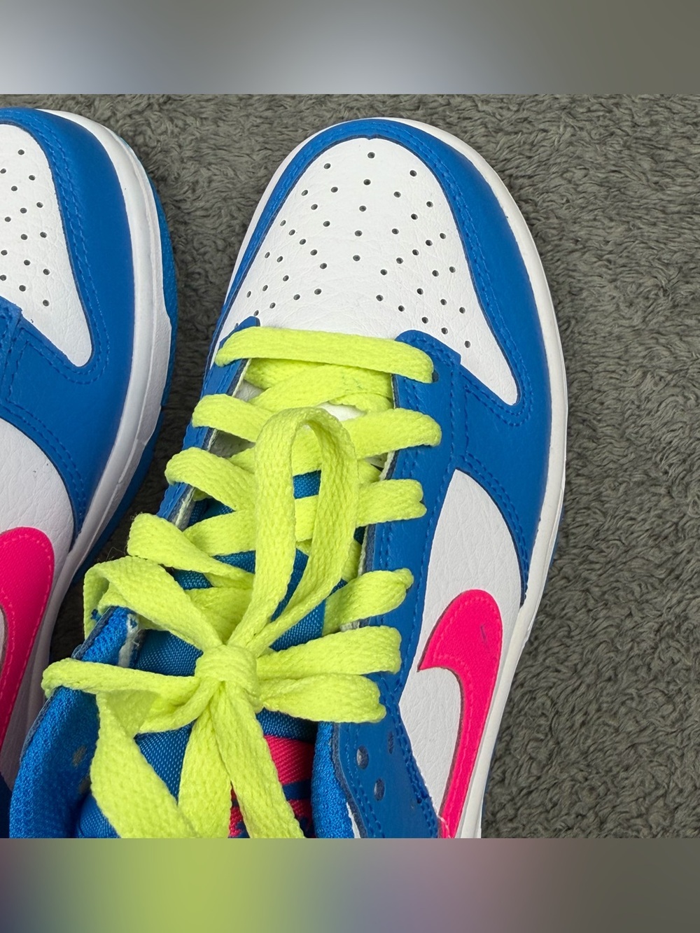 Nike Dunk Low Shoes Womens Size 7 Photo Blue Hyper Pink Sneakers 5.5Y IB7747-406 - Picture 5 of 12